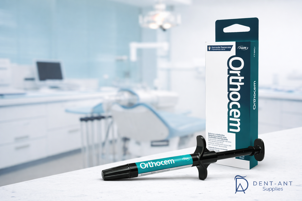 Orthocem Light-Curing Orthodontic Cement 4g Syringe. For Cementation of ,Metal