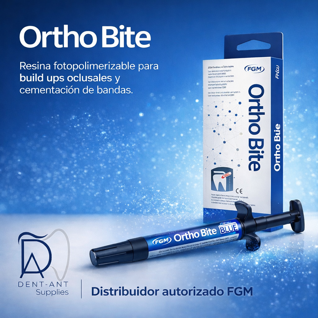 Ortho Bite - Blue 4g Syringe. Light-Cure Ortho Resin Composite for temporary